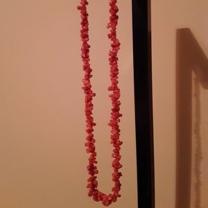 Genuine red coral necklace